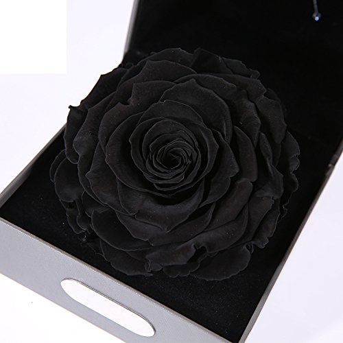 Custom 12 Constelaciones Flor Caja De Regalo/Caja De Regalo De Flor Inmortal Rosa Negra-A