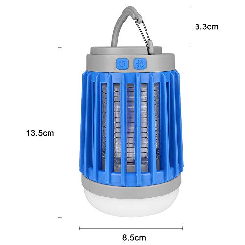 CWWHY Lámpara Portátil para Matar Mosquitos Linterna De Camping Linterna LED Bug Zapper con Batería Recargable 2200Mah, IP67 A Prueba De Agua 2 Piezas