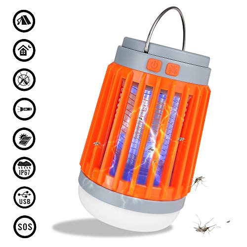 CWWHY Linterna Y Linterna LED para Matar Mosquitos Portátiles 3 En 1, Recargable A Prueba De Agua, Equipo De Campamento Compacto Portátil para El Hogar Y El Exterior