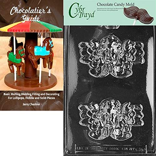 Cybrtrayd - Molde para caramelos de chocolate con diseño de ángel victoriano con guía de chocolatero