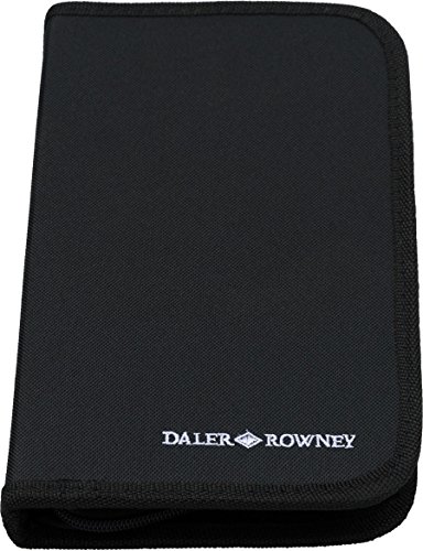 Daler Rowney Estuche con Cremallera con 10 Pinceles Graduate: Redondo 1, 4, 8, Liner Largo 3, Lengua de Gato 8, Plano Medio 4, 10, Angular 1/2”, Abanico 2, Plano Lavis 3/4” (212500100)