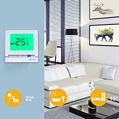 DASKOO C03.H3 Termostato de calefacción con LCD digital PC material para la oficina de la escuela en casa área de negocios