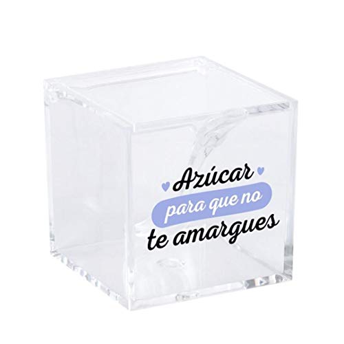 Dcasa - Azucarero de cocina original acrilico diseño frase . ""Azucar para que no te amarques""