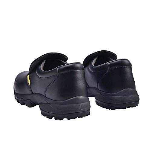 DDTX Zapatos de Seguridad para Hombre Antideslizante S2 SRC Calzado de Trabajo Puntera Compuesta Antiestáticos Cómodo Negro Talla 40