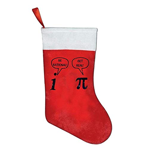 DearLord Galaxy Be Rational Get Real Maths Science Geeky - Medias de Navidad (42 x 26 cm)