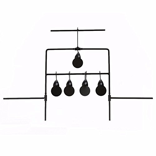Decho de c Tactical de 5 Plate Marcha Atrás Shooting Target Spinner Objetivo Caza Shooting Target metal acero Auto Reset objetivos Paintball pistola de tiro con arco Slingshot BB, BK