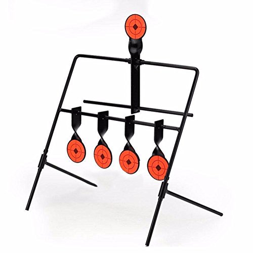 Decho de c Tactical de 5 Plate Marcha Atrás Shooting Target Spinner Objetivo Caza Shooting Target metal acero Auto Reset objetivos Paintball pistola de tiro con arco Slingshot BB, BK