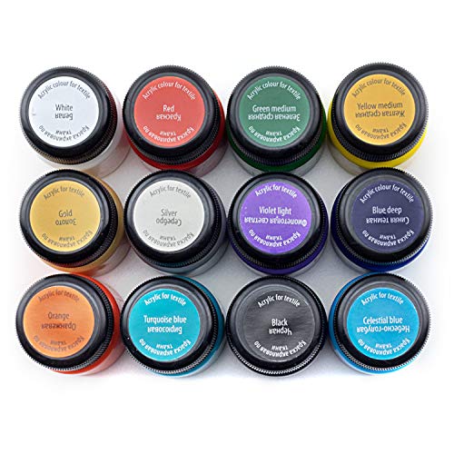 Decola Set Pintura Textil Acrilica | 9x20ml Colores Por Ropa Resistentes En Lavadora | Hechos En Rusia da Neva Palette