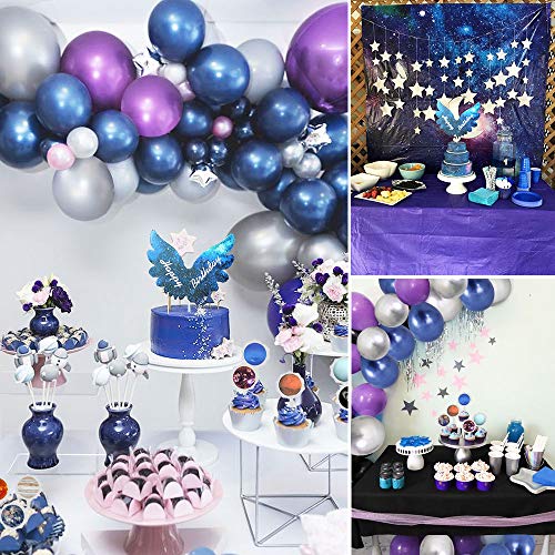 Decoraciones de fiesta de cumpleaños para niños, paquete de decoraciones de cumpleaños para adultos con pancarta de feliz cumpleaños, globos de fiesta de cielo estrellado Material para Baby Shower