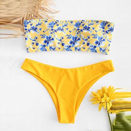 DedSecQAQ Moda De Las Mujeres Impresión Bikini Hacer Subir Almohadilla Trajes de baño Traje de baño Ropa de Playa Conjunto Bikini Copa Grande