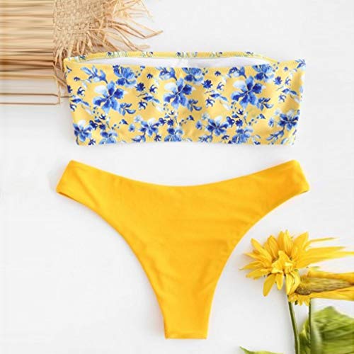 DedSecQAQ Moda De Las Mujeres Impresión Bikini Hacer Subir Almohadilla Trajes de baño Traje de baño Ropa de Playa Conjunto Bikini Copa Grande