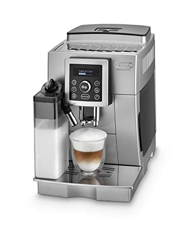 De'longhi ECAM 23.460.SB - Cafetera Supe automática (15 bares de presión, sistema cappuccino automático, depósito de agua extraíble 1.8 L, panel LCD, limpieza automática) Plata/Negro