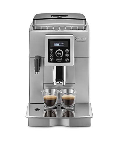 De'longhi ECAM 23.460.SB - Cafetera Supe automática (15 bares de presión, sistema cappuccino automático, depósito de agua extraíble 1.8 L, panel LCD, limpieza automática) Plata/Negro