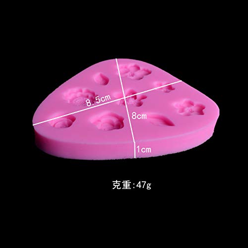 Demarkt Molde de Silicona Flor Fondant Lindo Molde de la Hornada DIY de Silicona 8.5 * 8CM 1PCS