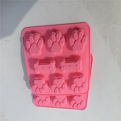 Demarkt Molde de Silicona, Huellas de Perro en Forma de Molde de Pastel Fondant Moldes para Caramelo Dulces 1PCS