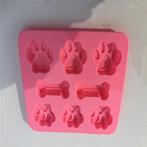 Demarkt Molde de Silicona, Huellas de Perro en Forma de Molde de Pastel Fondant Moldes para Caramelo Dulces 1PCS