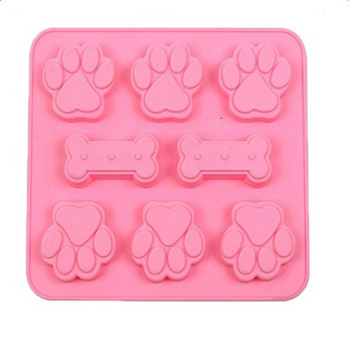 Demarkt Molde de Silicona, Huellas de Perro en Forma de Molde de Pastel Fondant Moldes para Caramelo Dulces 1PCS