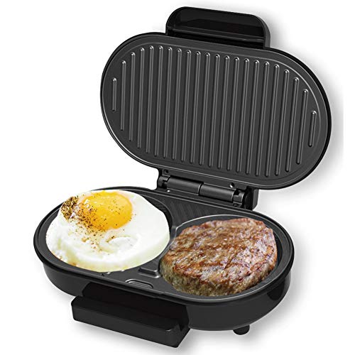 Demo Gran Fit Grill - Versátil Plancha, Huevo Hamburguesa de la máquina con la Mejora de Revestimiento Antiadherente y se calientan Speedy con Placas de Revestimiento Antiadherente fácil Limpieza