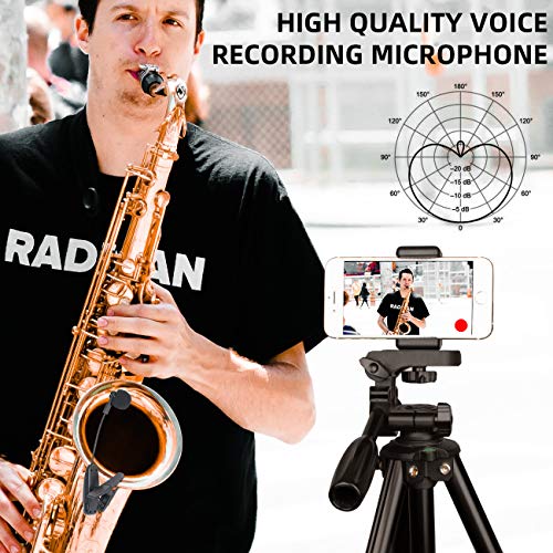 Depusheng UHF Micrófono de saxofón Sistema de micrófono inalámbrico Clip en instrumentos musicales para saxofón Trompeta Saxo Cuerno Tuba Flauta Clarinete Tubo