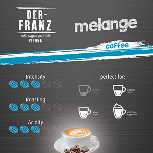 Der-Franz - Café Melange con certificación UTZ, en grano, 1000 g