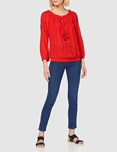 Desigual Blus_Venecia, Rojo (Borgoña 3007), Medium para Mujer