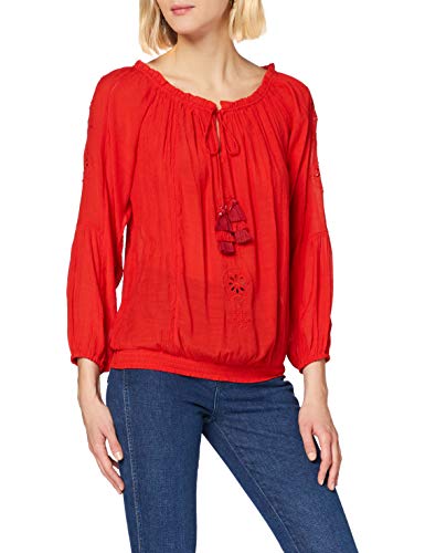 Desigual Blus_Venecia, Rojo (Borgoña 3007), Medium para Mujer