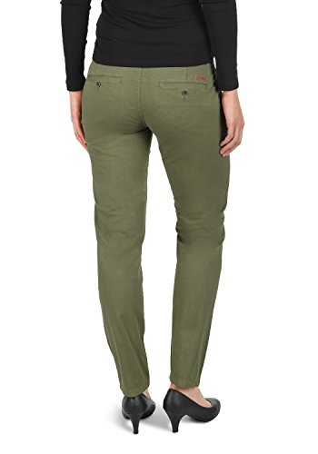 Desires Jacqueline Pantalón Chino Pantalón De Tela para Mujer con Cinturón De 100% Algodón Slim-Fit, tamaño:36, Color:Ivy Green (3797)