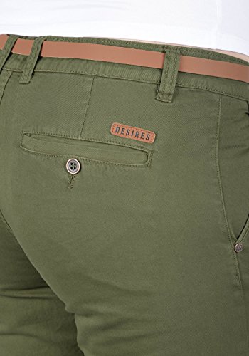 Desires Jacqueline Pantalón Chino Pantalón De Tela para Mujer con Cinturón De 100% Algodón Slim-Fit, tamaño:36, Color:Ivy Green (3797)