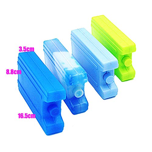 Deyan Bloques de Hielo Reutilizables de congelación Bloques de enfriamiento Ideales para Bloques de Hielo de Picnic para Bolsas frías Loncheras(5-5Pcs)