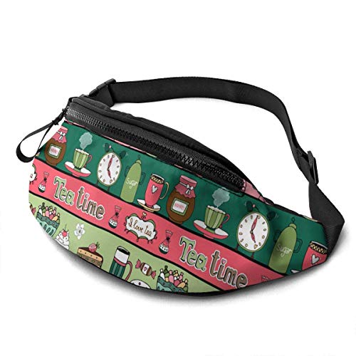 DFCC Riñonera en rodajas GreenFanny Pack para Puerta, Viaje, Senderismo, festivel, cinturón Ajustable para Hombres y Mujeres