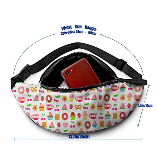 DFCC Riñonera en rodajas GreenFanny Pack para Puerta, Viaje, Senderismo, festivel, cinturón Ajustable para Hombres y Mujeres