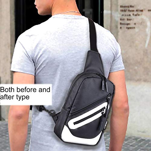 DFV mobile - Mochila Bolso Bandolera Nylon para Panasonic Eluga ARC 2 - Negra