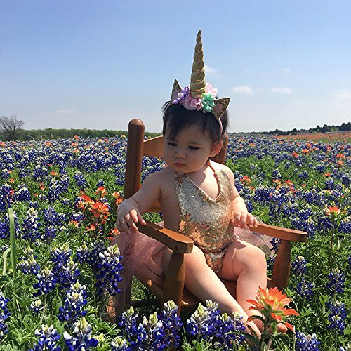 Diadema de cuerno dorado con orejas y accesorios para fotos de niña, disfraz de mejillas de cumpleaños con purpurina dorada, diadema, accesorio para decoración de fiestas y disfraces de cosplay