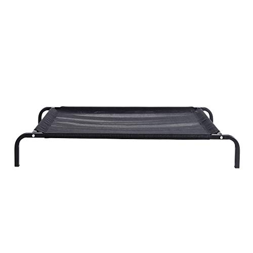 Dibea DB00361, Cama para Perros, Tejido en Textilene, (M) 106 x 62 x 15 cm, Negro