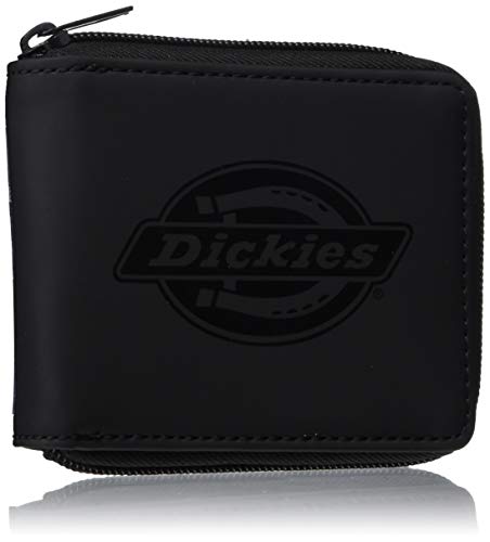 Dickies Zip-Around Accesorio de Viaje- Billetera Plegable, Cremallera Negra, Talla única para Hombre