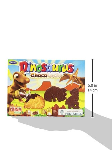 Dinosaurus - ChocoLeche - Galleta de cereales con chocolate con leche - 8 paquetes