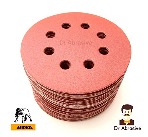 Discos de lija de 125 mm de calidad Mirka Pad Orbital Sander (408) Gancho & Loop P400 Pack de 25