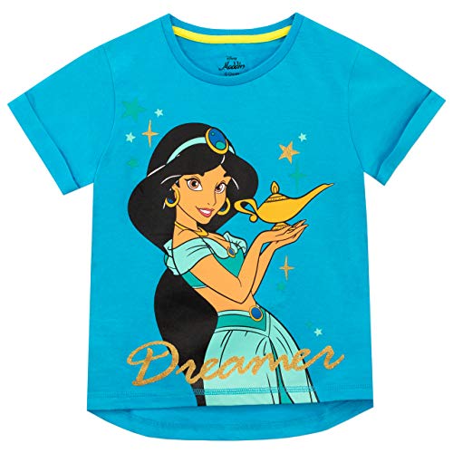 Disney Pijamas de Manga Corta para niñas Aladdin Azul 3-4 Años