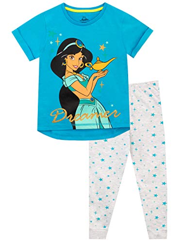 Disney Pijamas de Manga Corta para niñas Aladdin Azul 3-4 Años