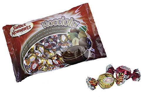 DISOK - Bombones Relleno Crema De Avellana (Bolsa 1 Kg) - Bombones para decoraciones y detalles, regalos de Bodas Baratos