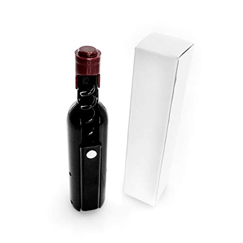 DISOK. Lote de 20 sacacorchos magnético con forma de botella de vino en color negro. Con cuerpo en original acabado translúcido y función abridor.