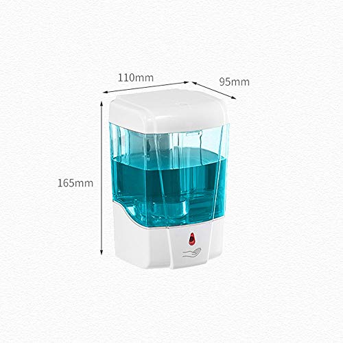 Dispensador De Desinfectante De Manos, 600 Ml Touchles Montados En La Pared Sensor De Líquido Automático Dispensador De Desinfectante De Manos Bomba Para El Hogar, Hotel, Restaurante, Escuela, Hospita