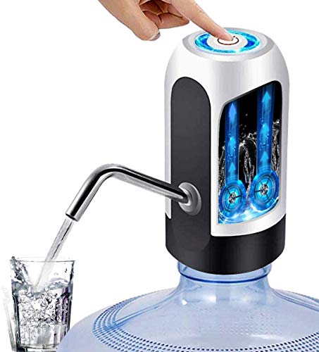 Dispensador eléctrico de agua,bomba de agua potable universal inalámbrica para botellas de agua de 0.99/1.1/1.5/2.2/2.48/3.3/4.16 UK Galón,puerto de carga USB Android,color enviado al azar