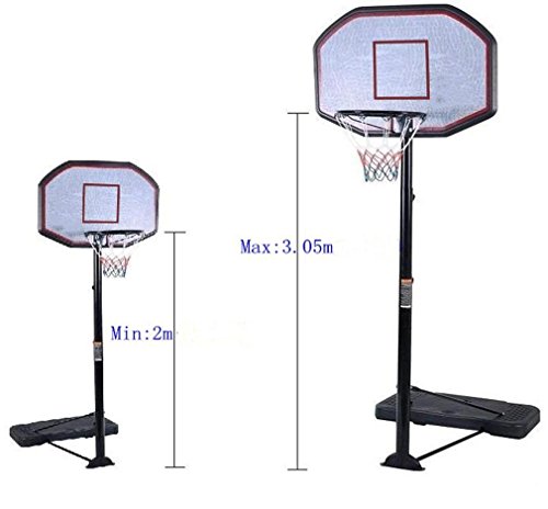 Display4top Red de Baloncesto portátil Ajustable 200-305cm con Ruedas