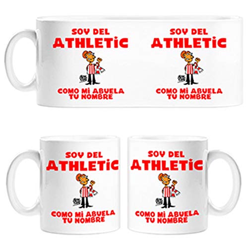 Diver Tazas Taza Soy del Athletic de Bilbao como mi Abuela Personalizable con Nombre - Cerámica