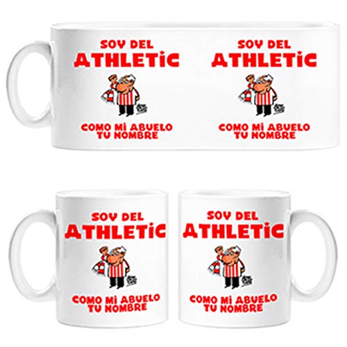 Diver Tazas Taza Soy del Athletic de Bilbao como mi Abuelo Personalizable con Nombre - Cerámica