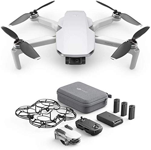 DJI Mavic Mini Combo - Dron Ultraligero y Portátil, Duración Batería 30 Minutos, Distancia Transmisión 2 Km, Gimbal 3 Ejes, 12 MP, Video HD 2.7K, 3 Baterías (Enchufe EU)