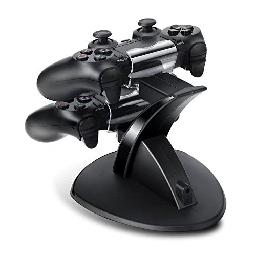 Dock Station Stand PS4 Musou USB Dual Base controller PS4 Stand con Indicador LED Compatible Sony Playstation 4/PS4 Pro/PS4 Slim Mando Inalámbrico Gamepad.