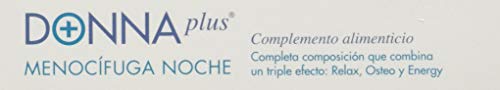 DonnaPlus Menocífuga Noche 30 comprimidos, complemento alimenticio para la mujer en la menopausia. Cimicífuga racemosa, Melatonina, GABA y Vitaminas K2, D3, B6, B9 y B12. 1 Cápsula por la noche.