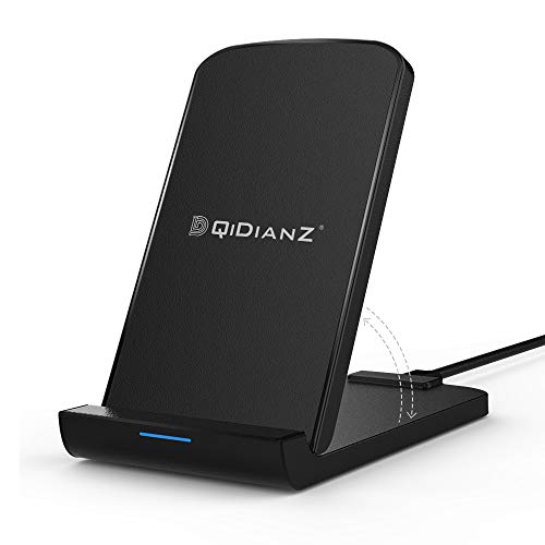 DQiDianZ Cargador inalámbrico Plegable y rápido de 10W Certificado Qi para iPhone X XS MAX XR 8 Plus Cargador por induccióncargador por inducción para Samsung Galaxy S7 S8 S9 Edge(No AC Adaptador)